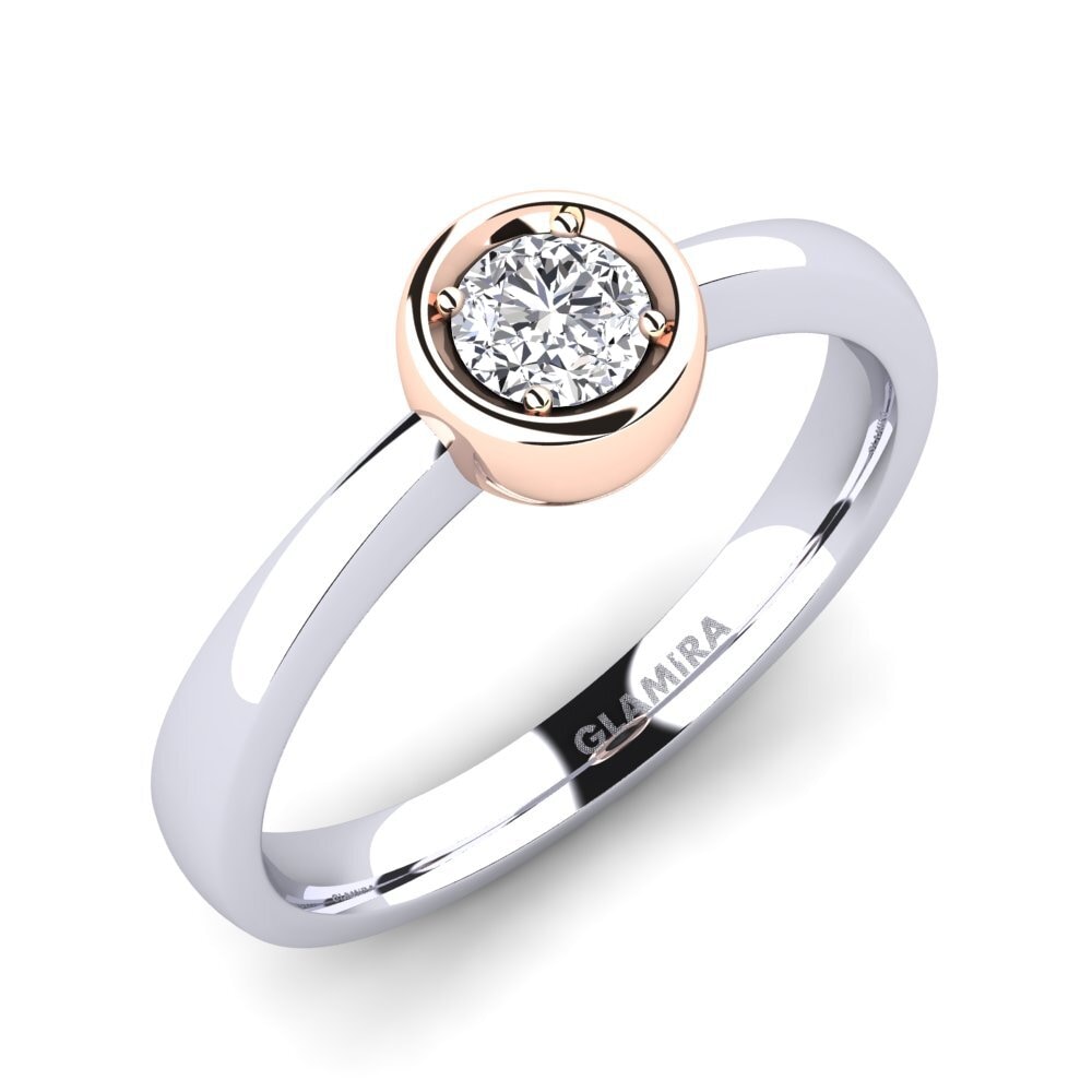 18ct White / Rose Gold Engagement Ring Shamina 0.25 crt