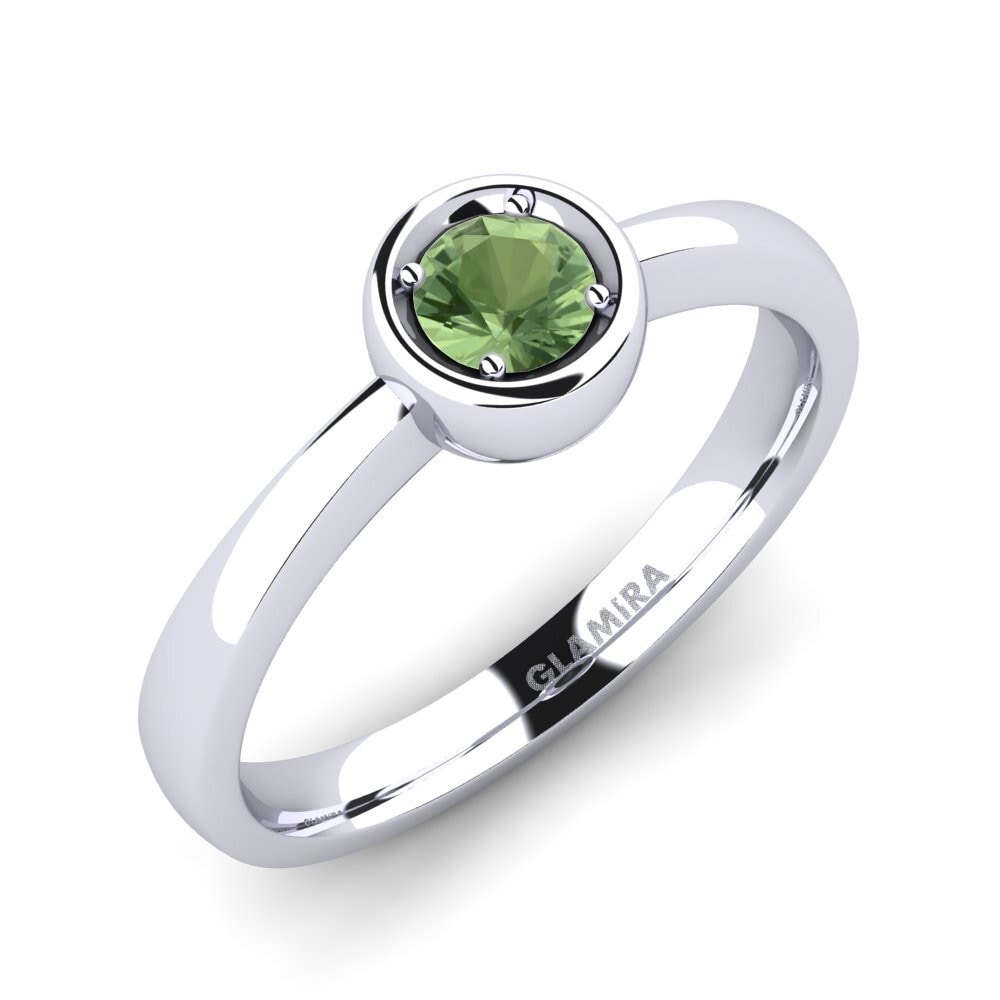 Green Sapphire Engagement Ring Shamina 0.25 crt