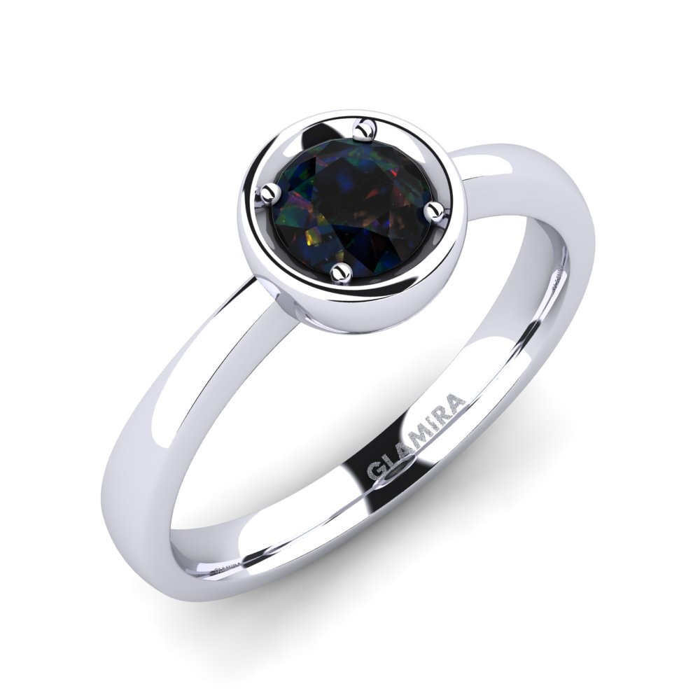 Black Opal Engagement Ring Shamina 0.5 crt