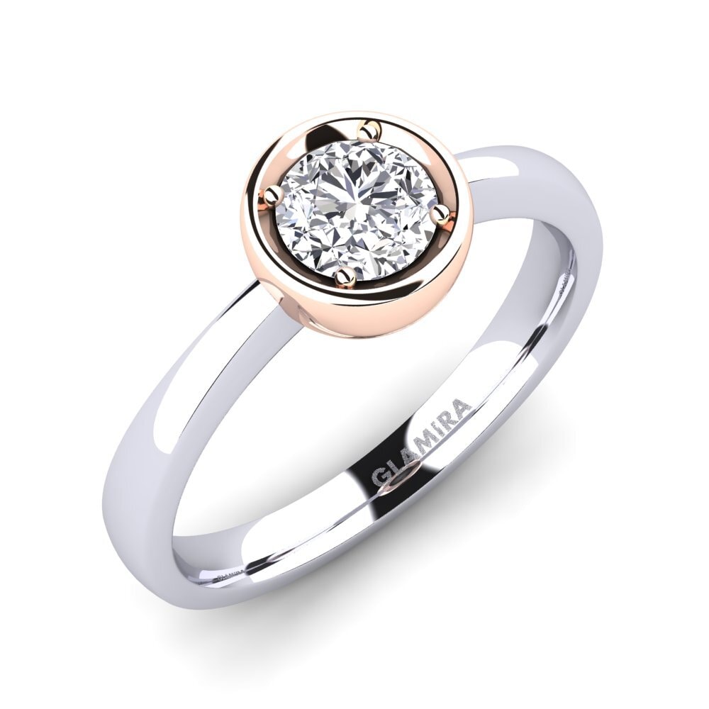 14ct White / Rose Gold Diamond Engagement Ring Shamina 0.5 crt