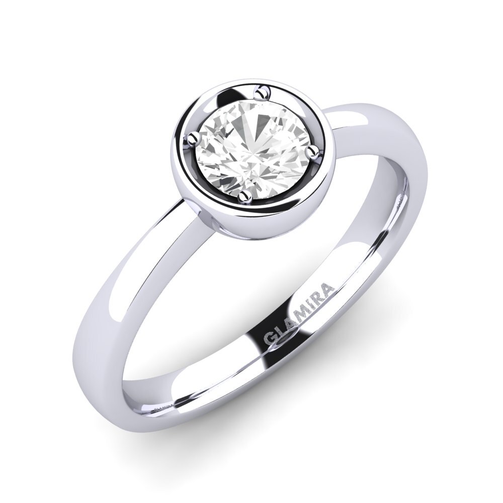 Zafiro blanco Anillo de compromiso Shamina 0.5 crt