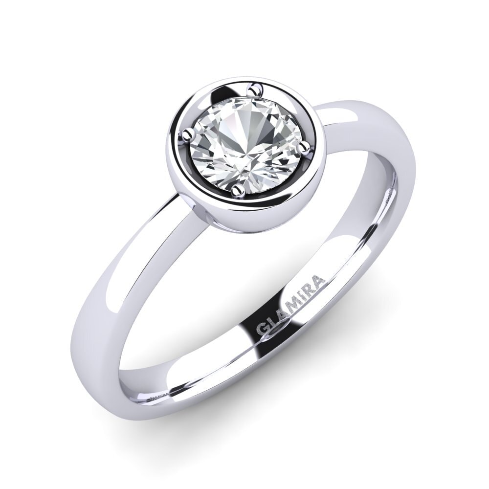 White Zircon Engagement Ring Shamina 0.5 crt