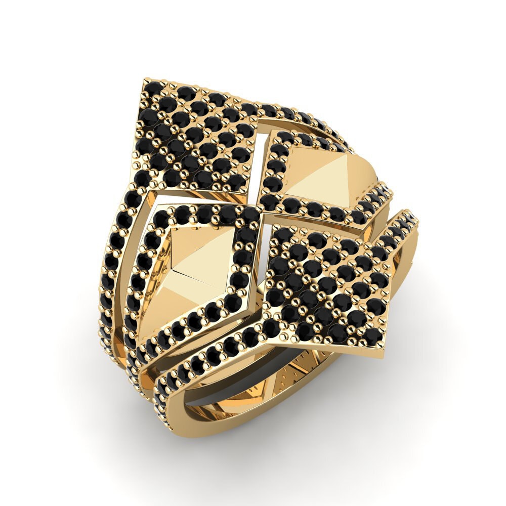 Zafiro negro Anillo Shanelez SET