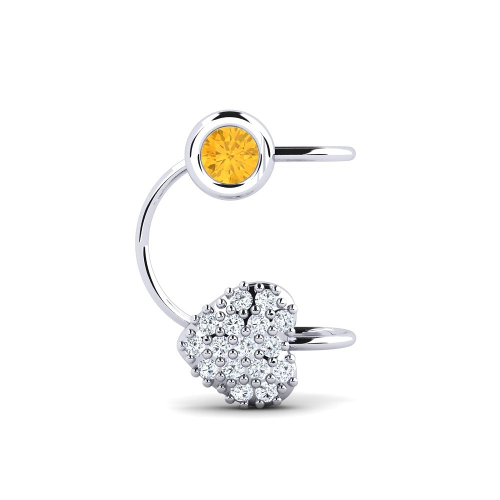 950 Platinum Citrine Women's Earring Shawnda