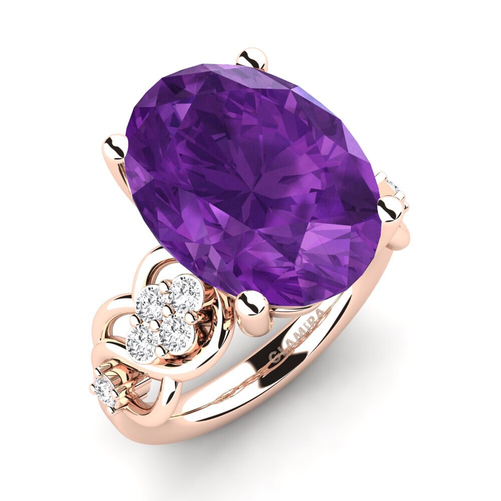 14k Rose Gold Amethyst Ring Shea