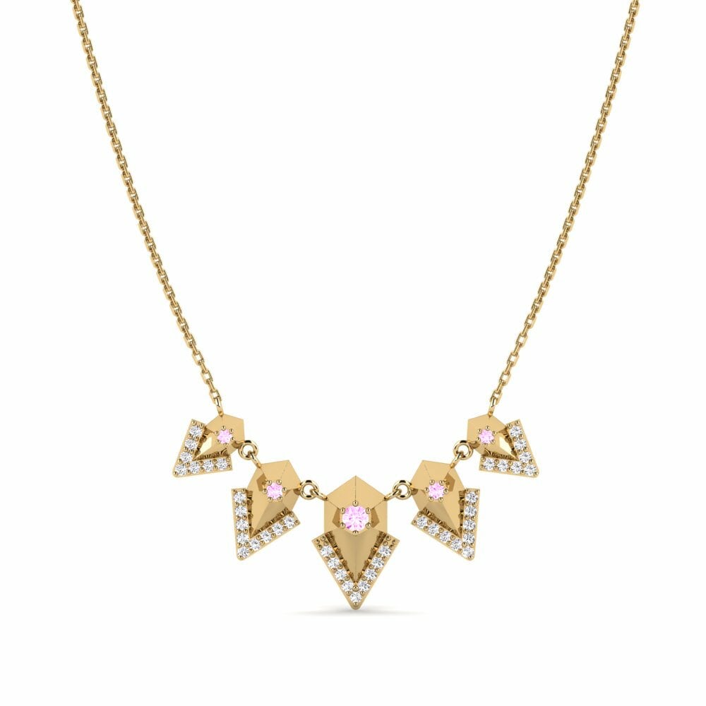 Zafiro Rosado Collar de Mujer Shebeli