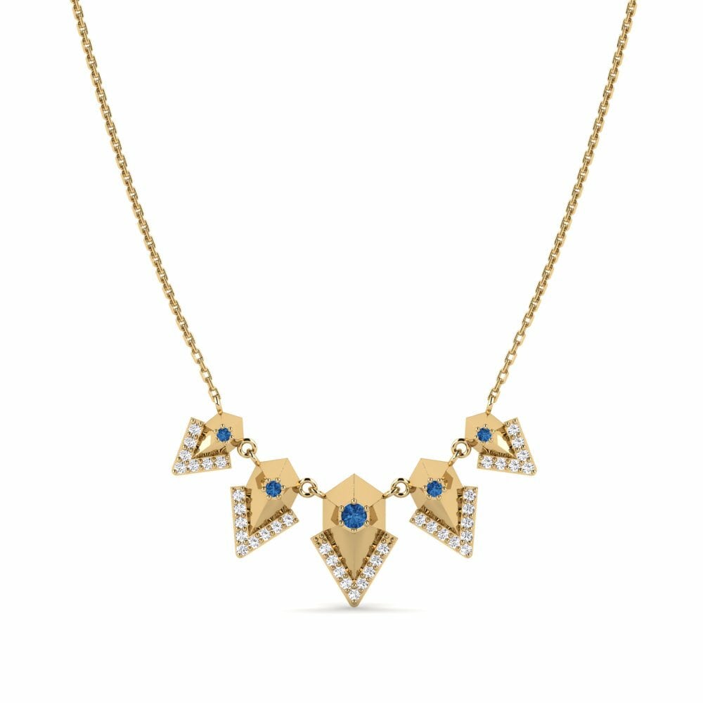 Dark Blue Zirconia Women's Necklace Shebeli