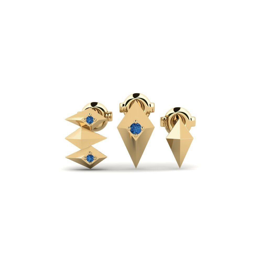 Dark Blue Zirconia Women's Earring Shemanker - SET