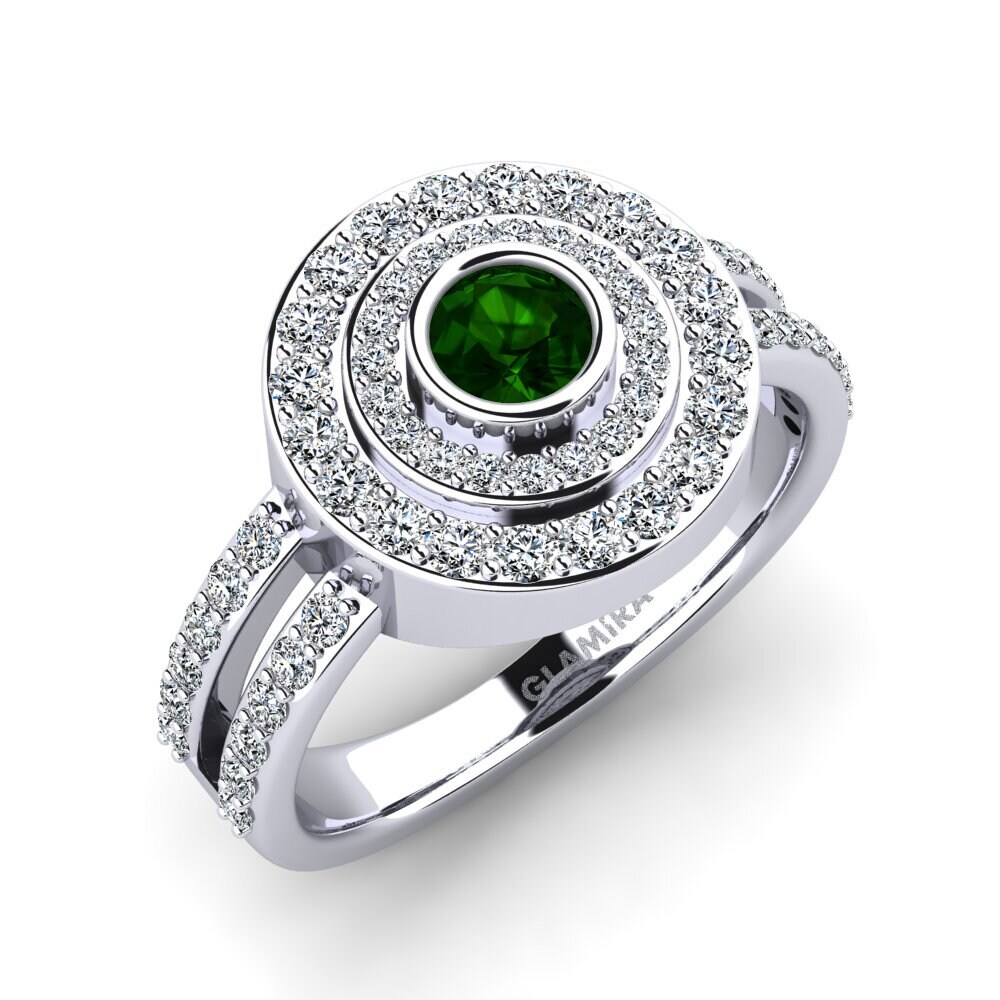 Green Tourmaline Engagement Ring Shemika