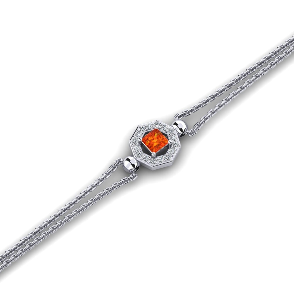 Princesa Zafiro Naranja Pulsera de Mujer Sherrinne