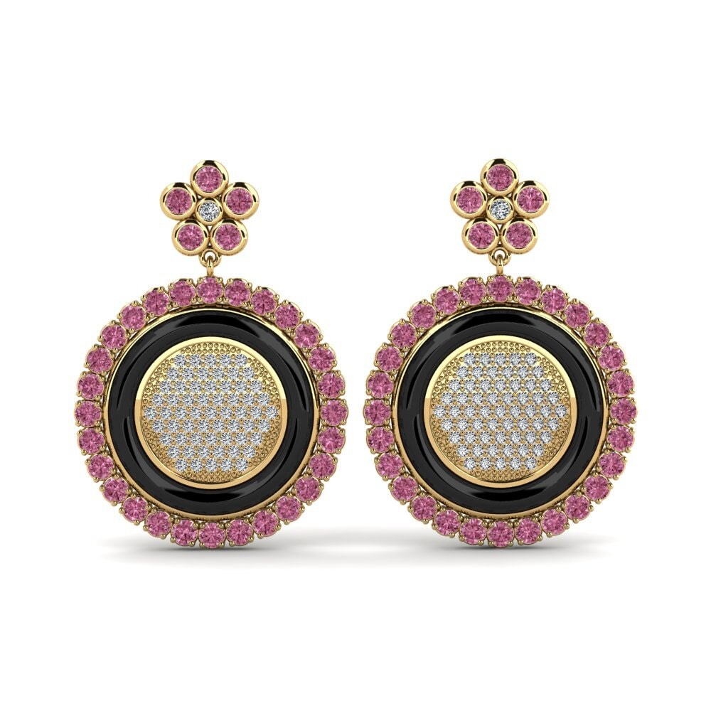 Rhodolite Garnet Women's Earring Shibata