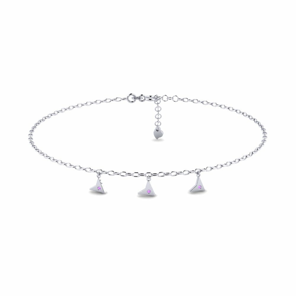 Damen fußkette Shinny Amethyst