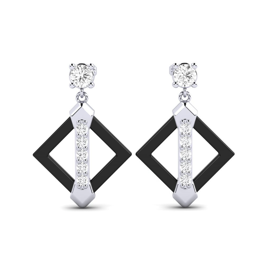 925 Prata de lei diamante-safira Brincos Feminino Shireman
