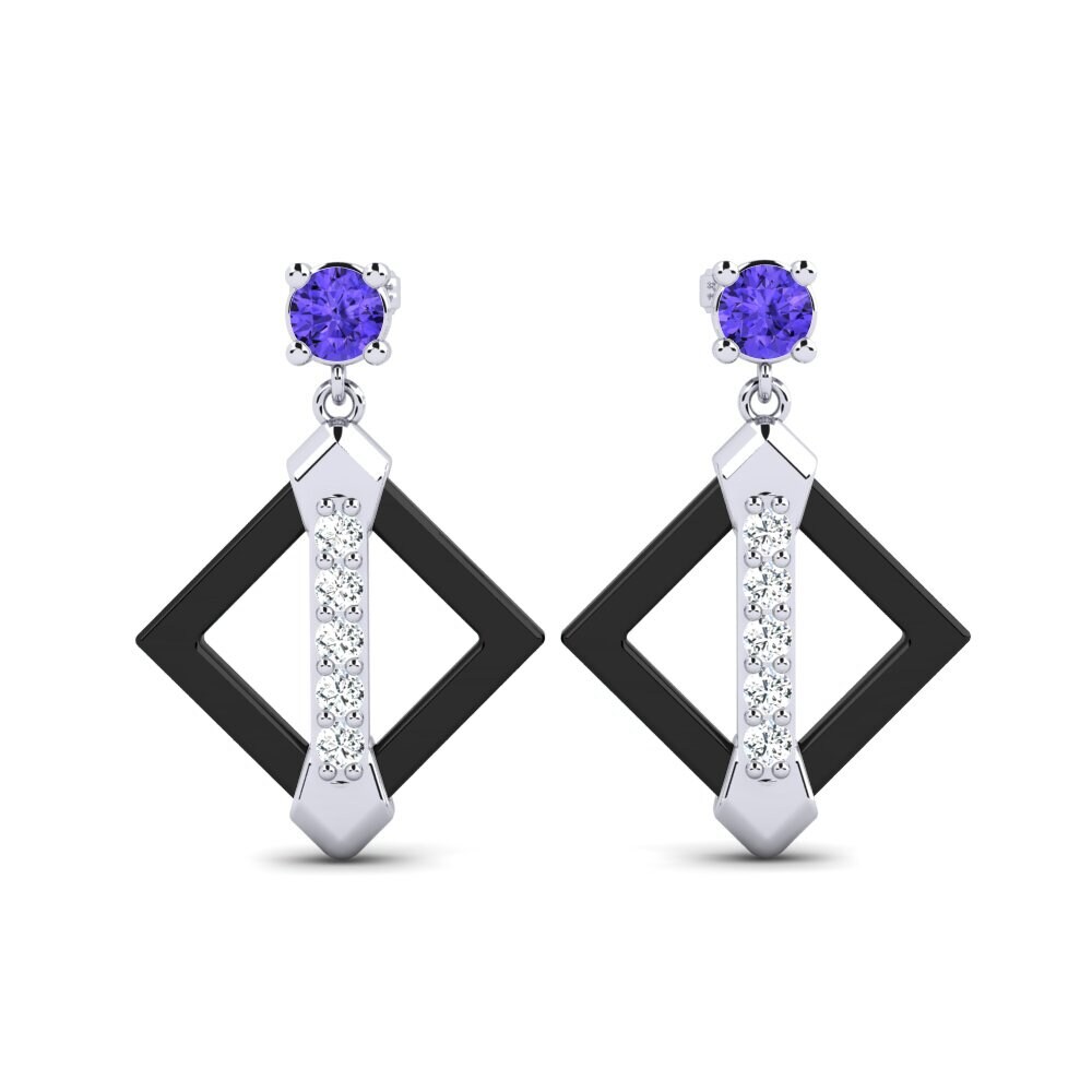 White Silver Tanzanite Women's Earring Shireman