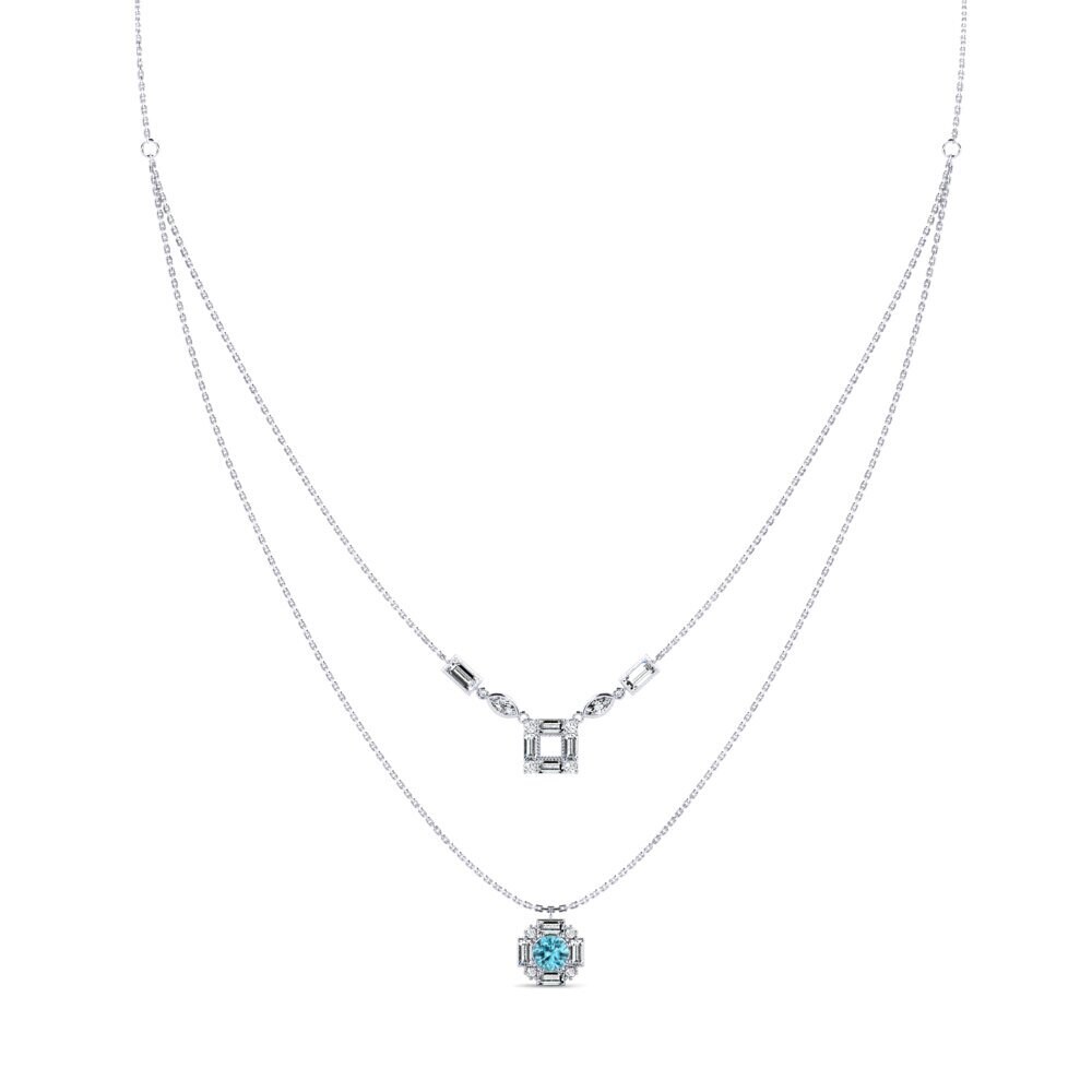 Blue Zircon Women's Necklace Shisha