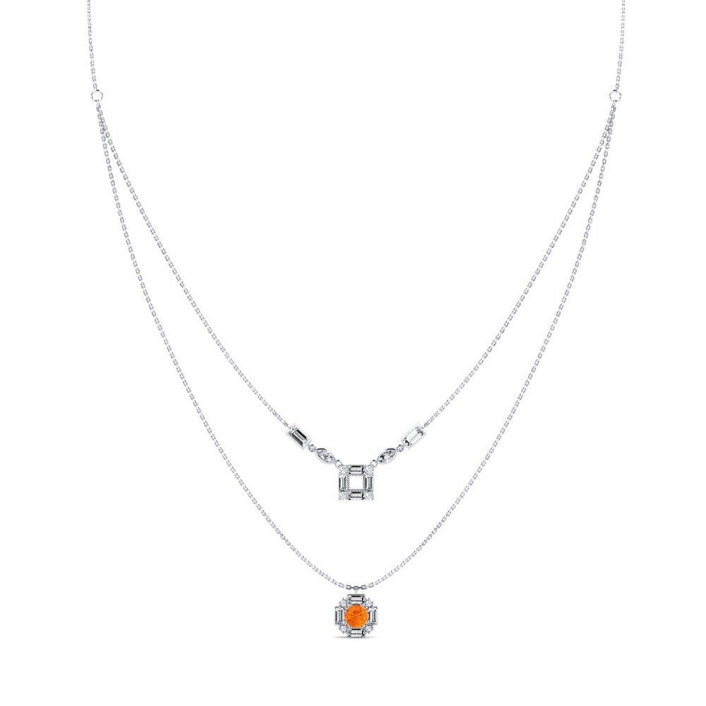 Zafiro Naranja Collar de Mujer Shisha