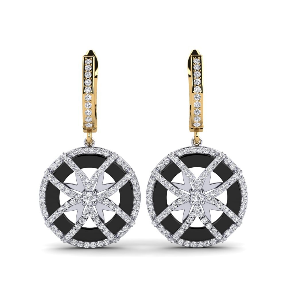 18ct Yellow & White Gold Lab Grown Diamond Women's Earring Shoemaker