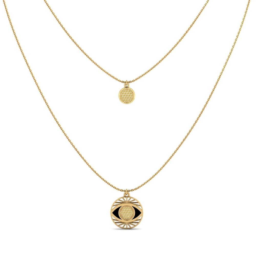Gele Diamant Ketting Shout