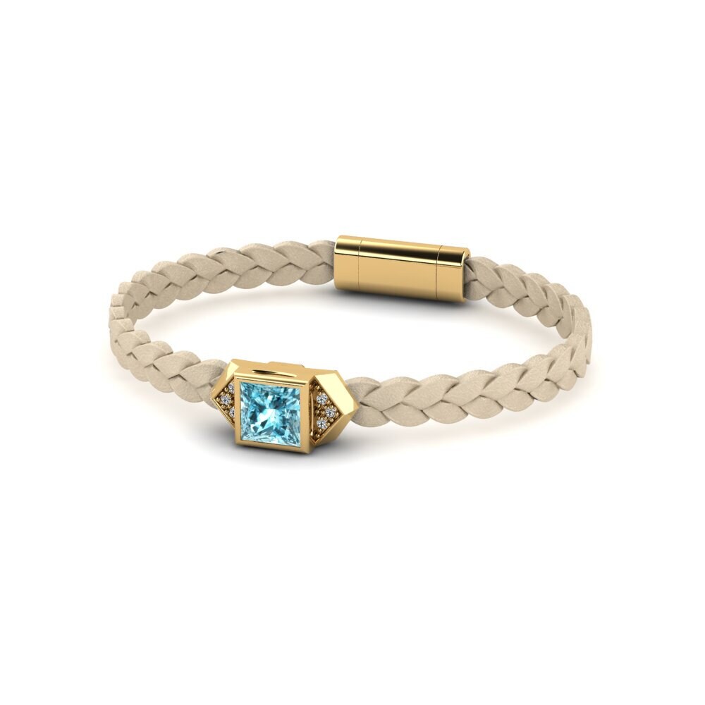 Blue Zircon Men's Bracelet Shuckle