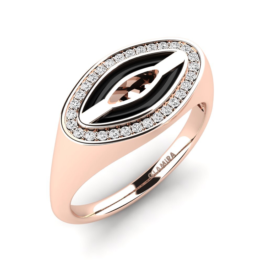 9k Oro Rosa Moissanita Anillo de Hombre Shufelt