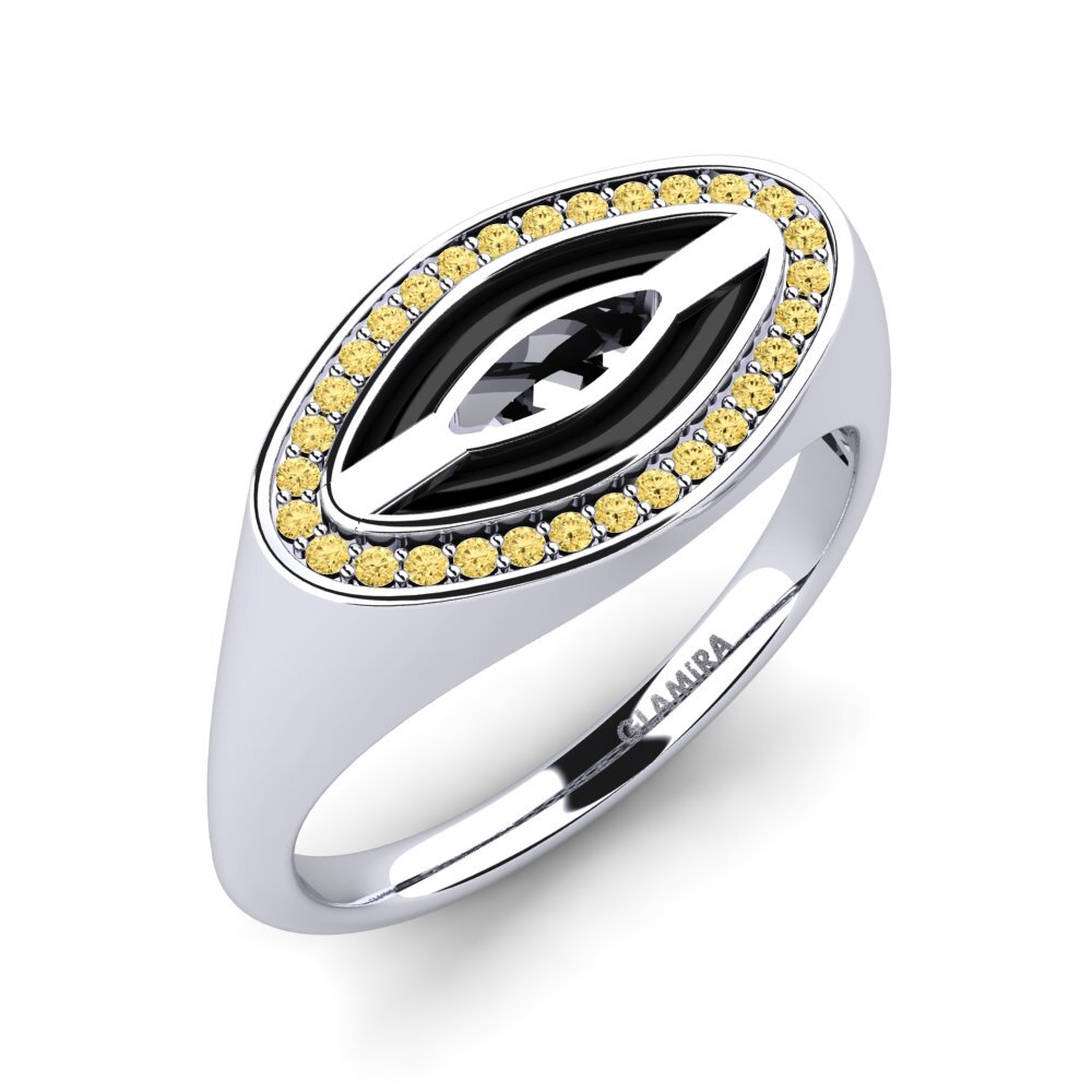950 Palladium Yellow Diamond Men's Ring Shufelt