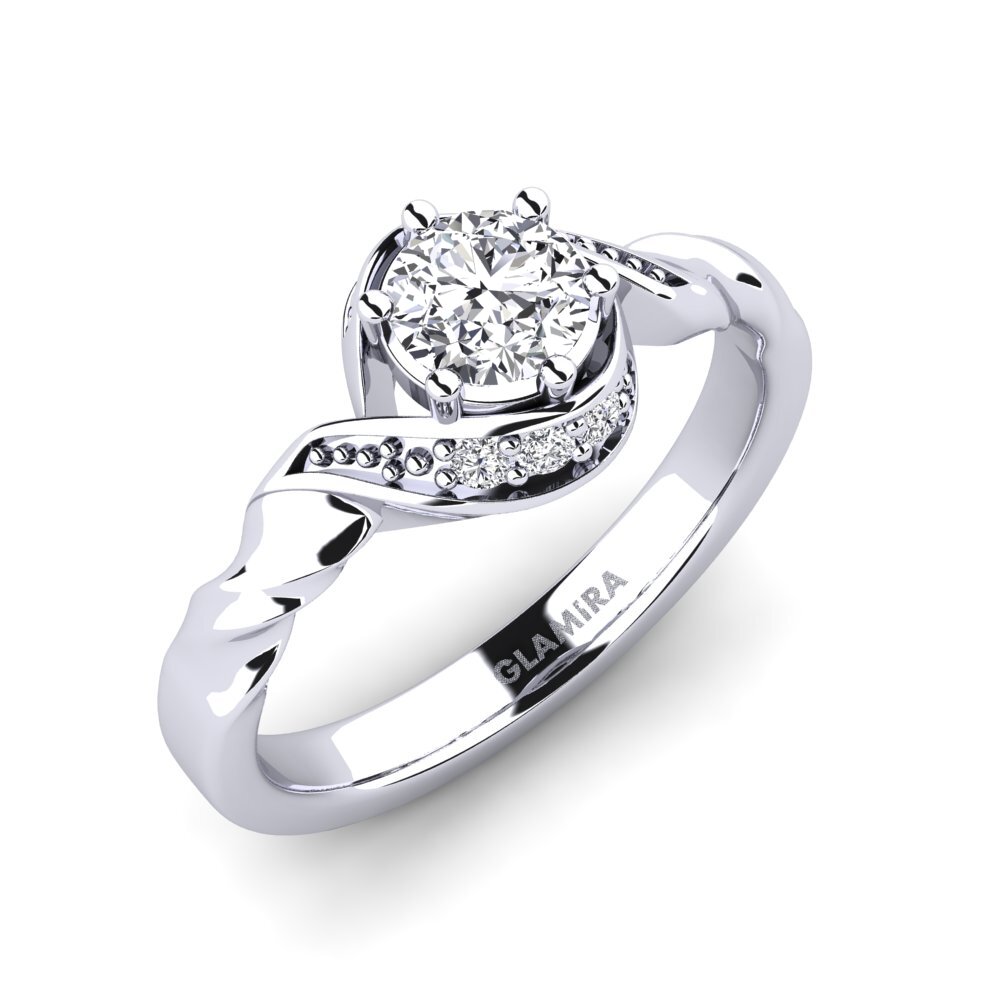 Anello Di Fidanzamento Moissanite Atylyk - 3 Pietre Rotonde 2CT, Argento Sterling Placcato Oro, Taglio Brillante, Regalo Perfetto Per Lei