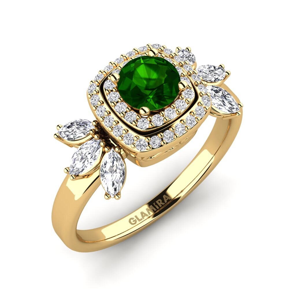 Green Tourmaline Engagement Ring Shuster