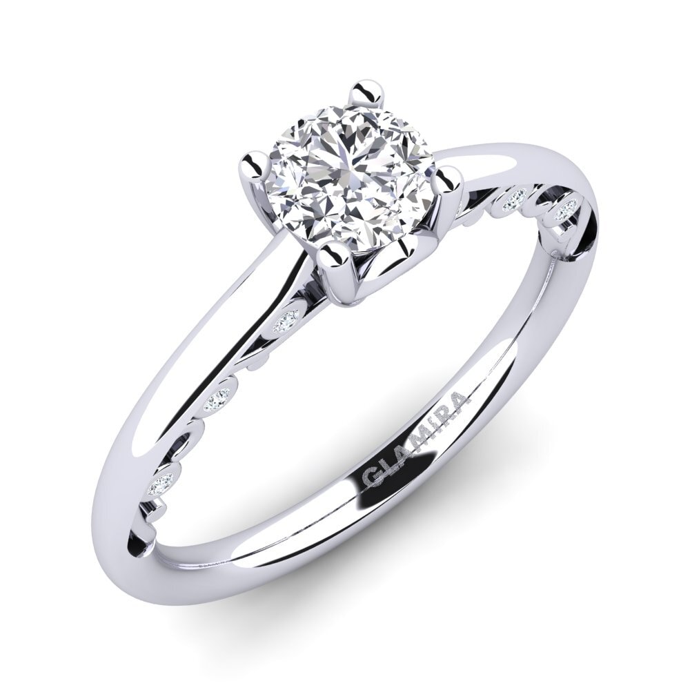 14k White Gold Engagement Ring Siargaole 0.5 crt