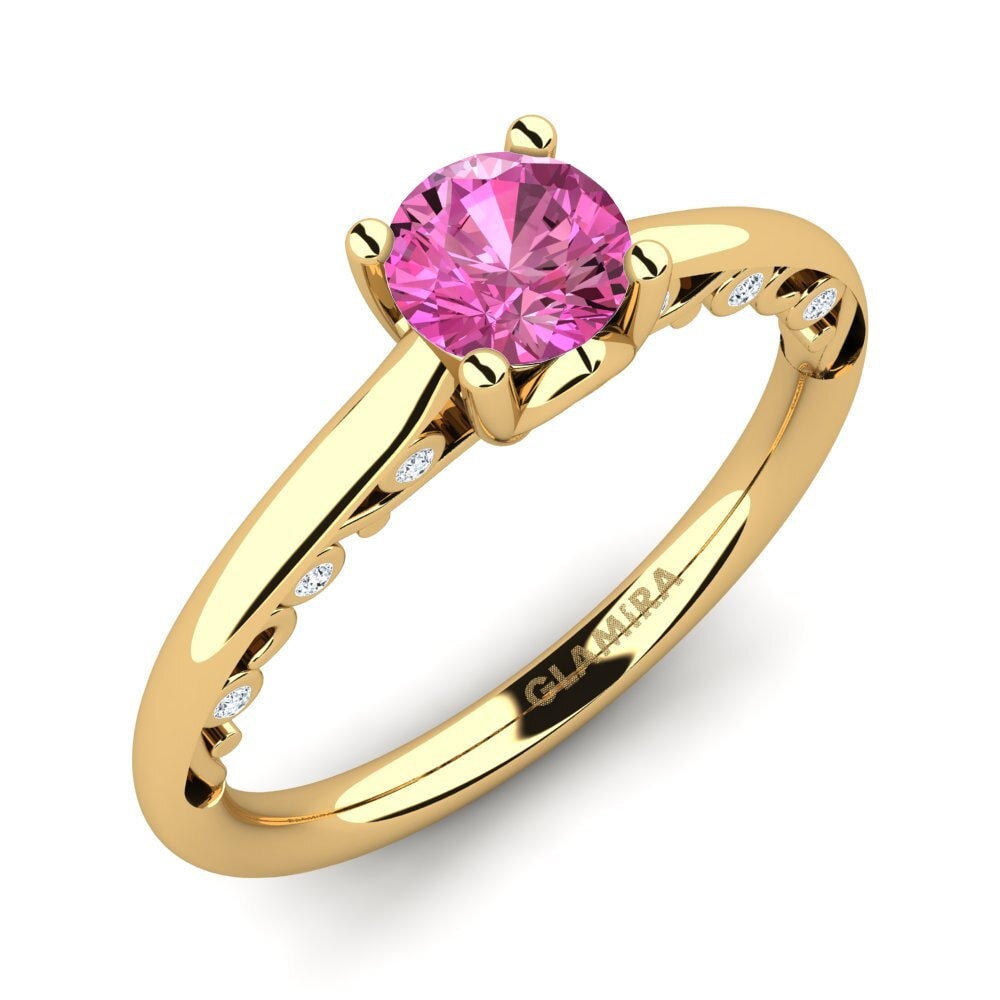 Pink Topaz Engagement Ring Siargaole 0.5 crt