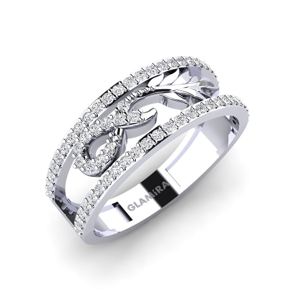 Hochwertige GLAMIRA Ring Siawans mit 0.366 Karat Moissanit Rund ...
