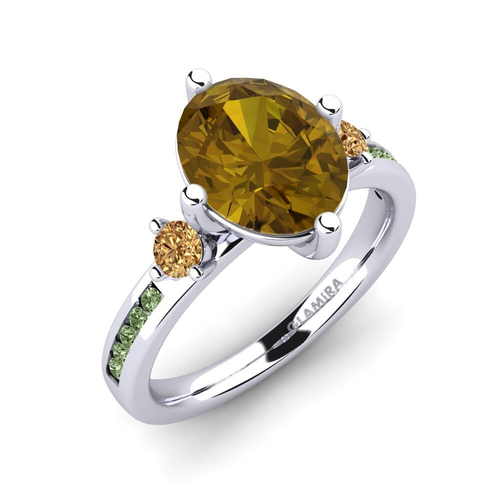 Circón Marrón Anillo de compromiso Sibora