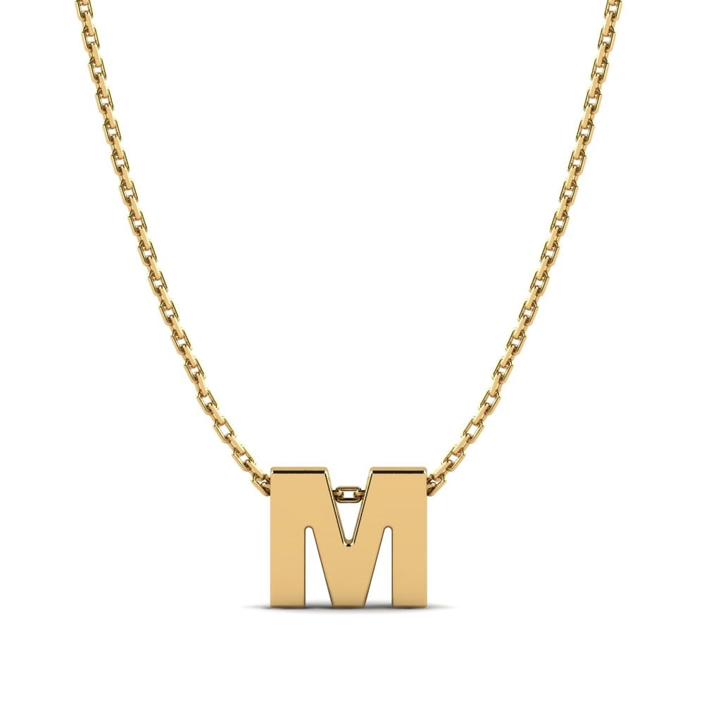 Initials Initial & Name Necklaces GLAMIRA Pendant Sibyl 585 Yellow Gold