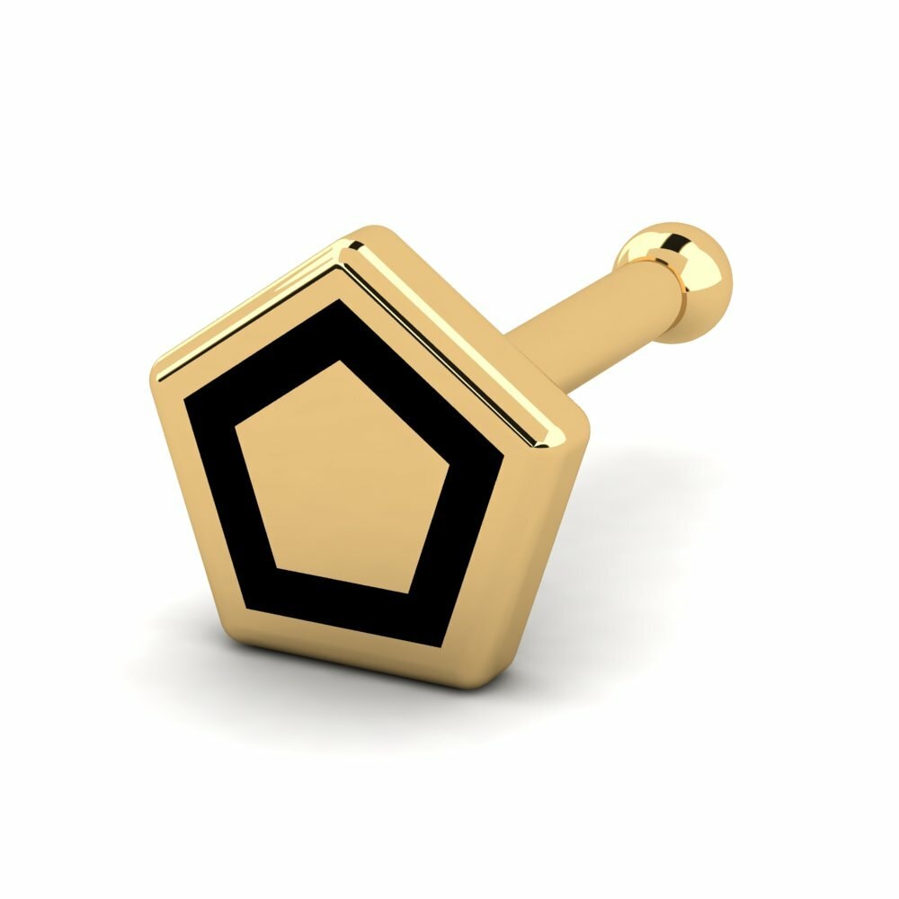 18k Yellow Gold Nose Pin Sickles