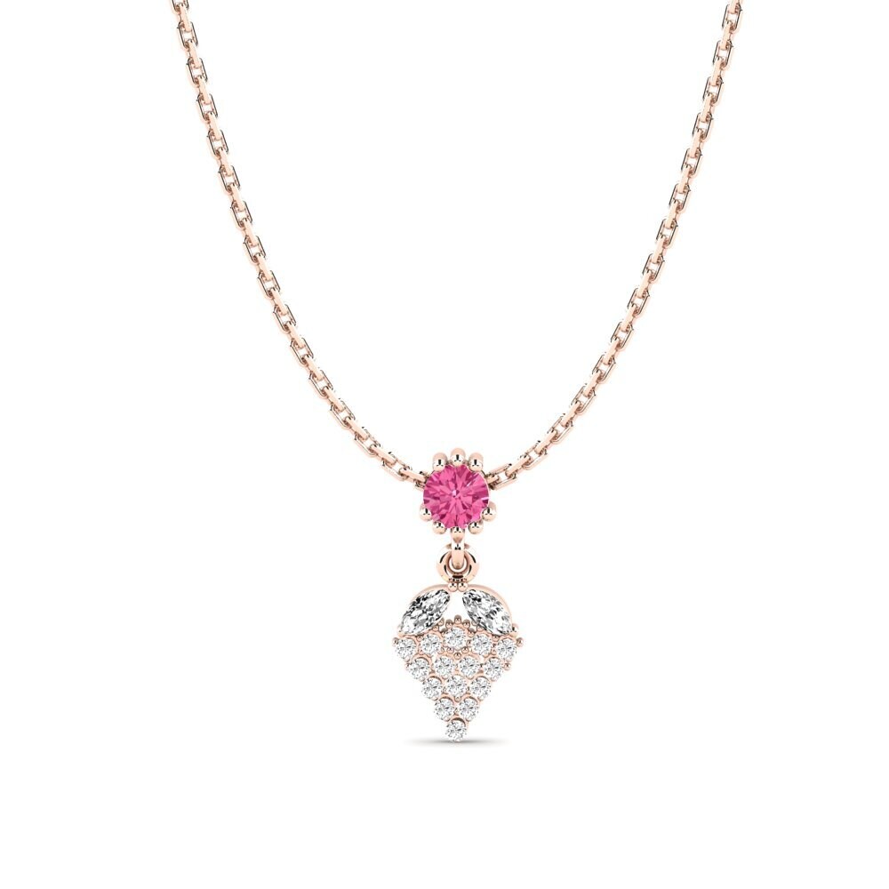Pink Tourmaline Women's Pendant Sideay