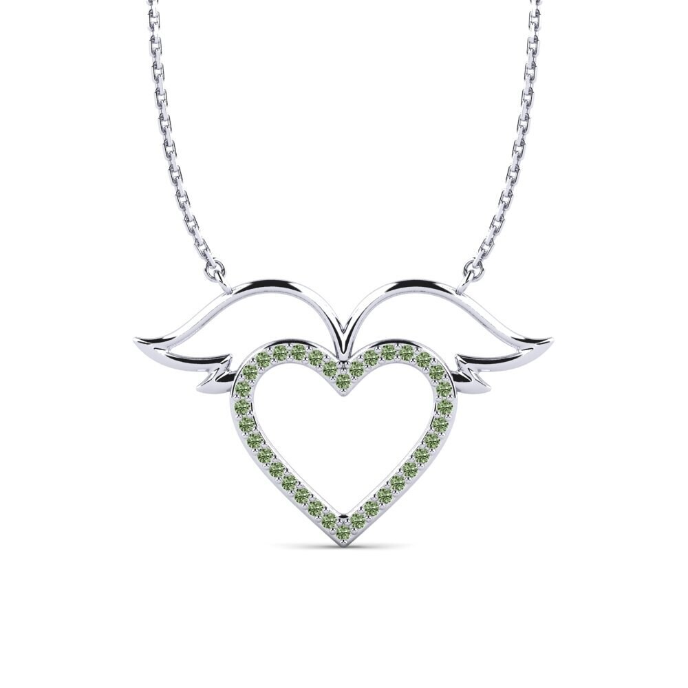 Grüner Diamant Damen halskette Sidelya