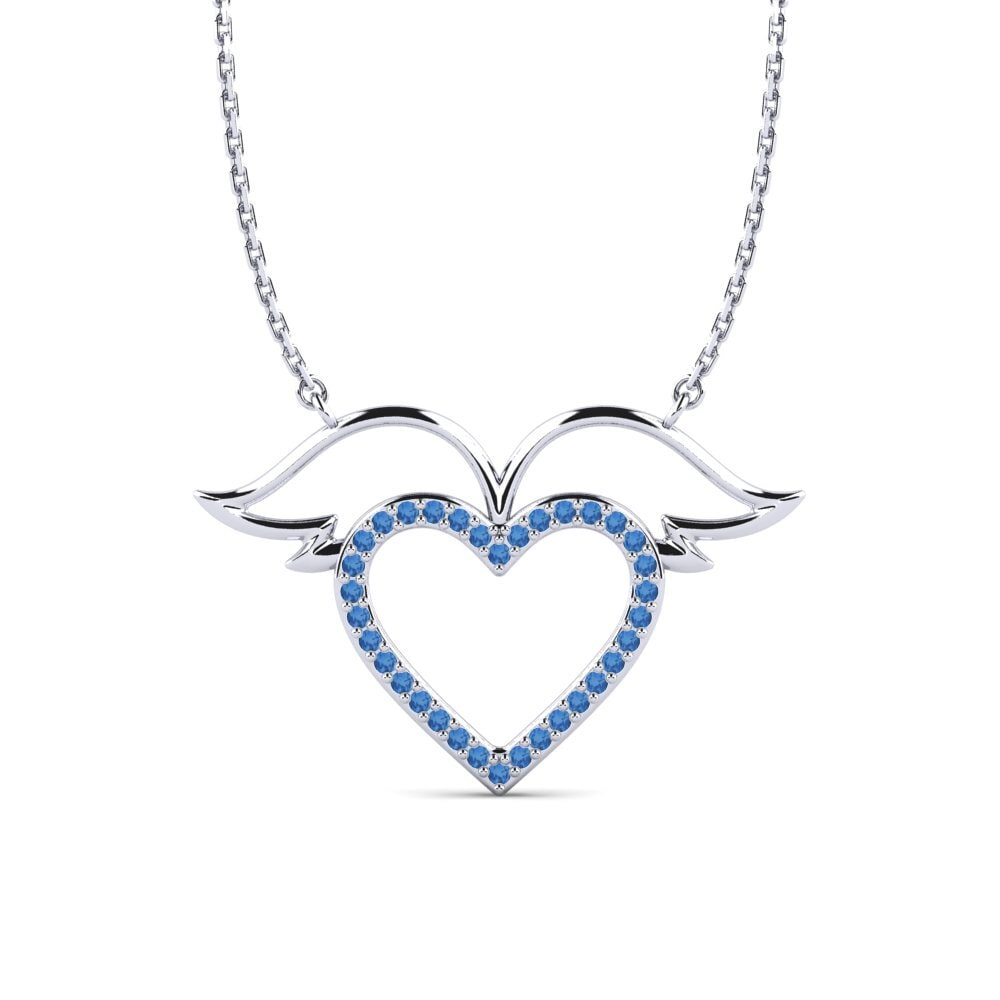 Dark Blue Zirconia Women's Necklace Sidelya