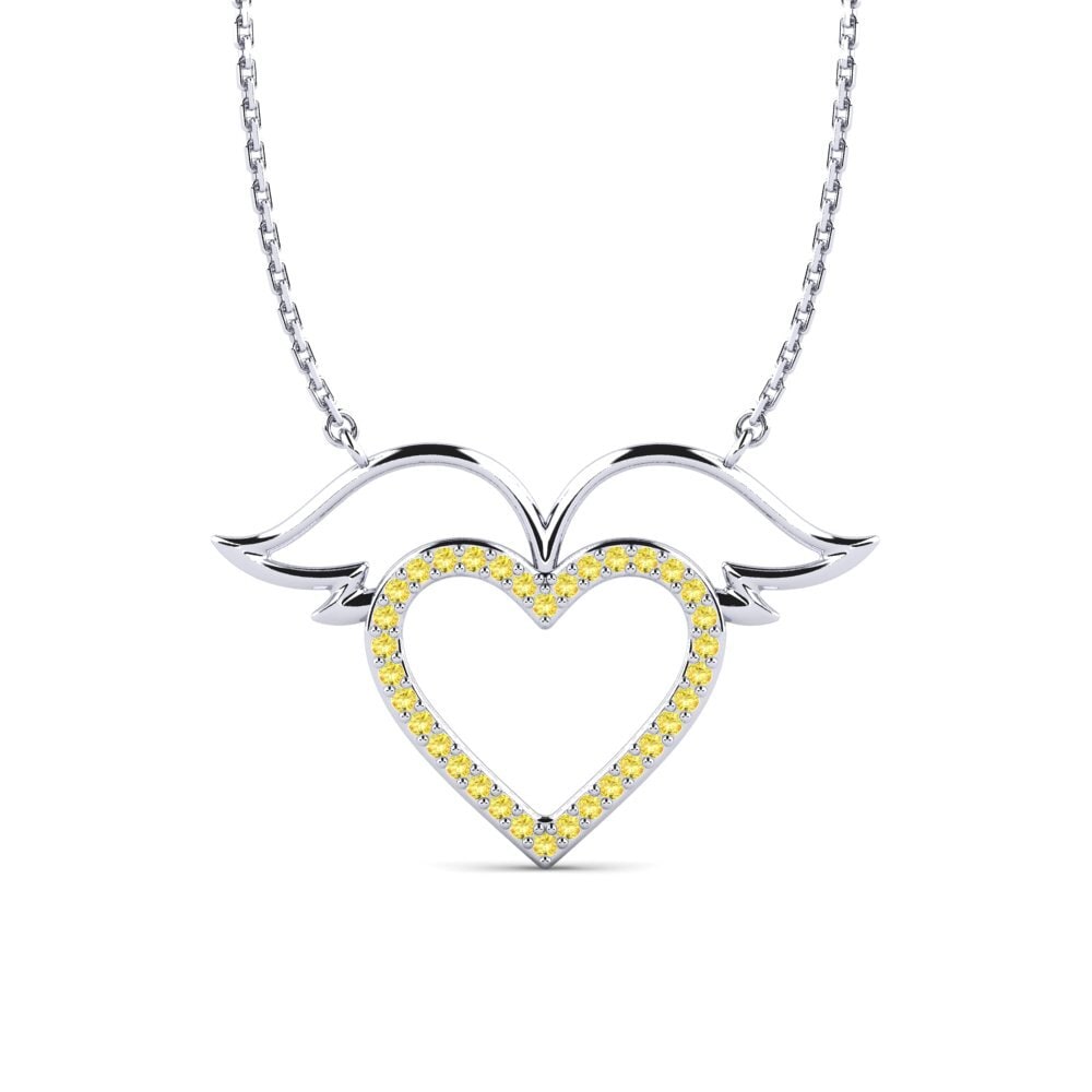 Yellow Sapphire Women's Necklace Sidelya