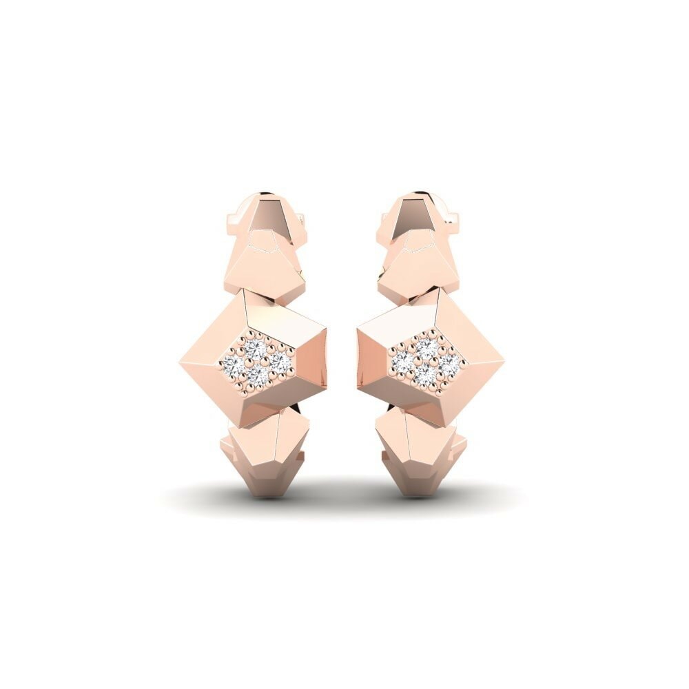 14k Oro Rosa Pendiente de mujer Siderealday