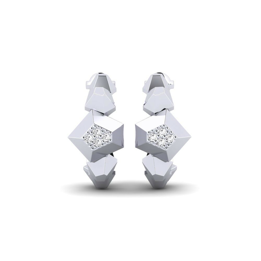 9ct White Gold Women's Earring Siderealday