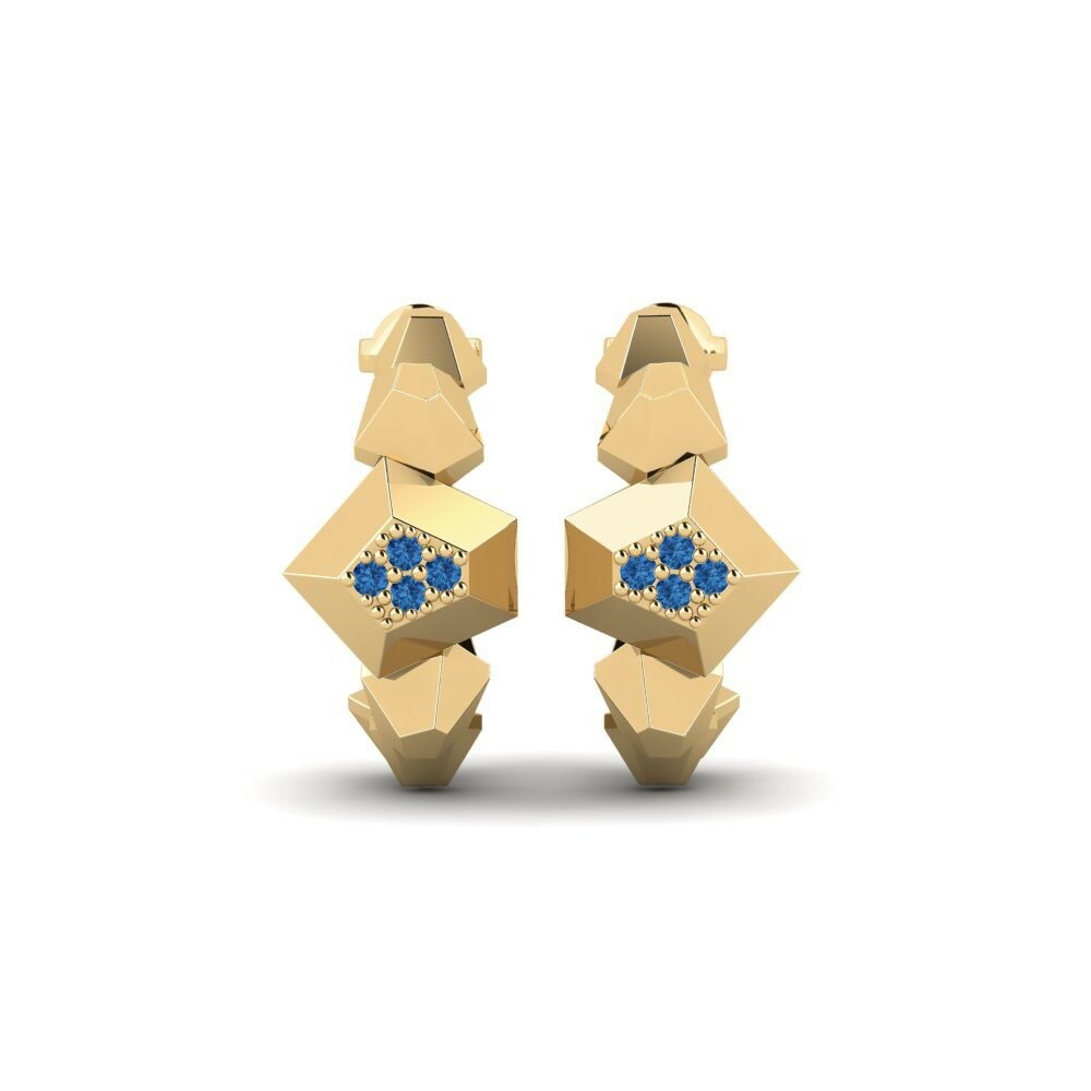 Dark Blue Zirconia Women's Earring Siderealday