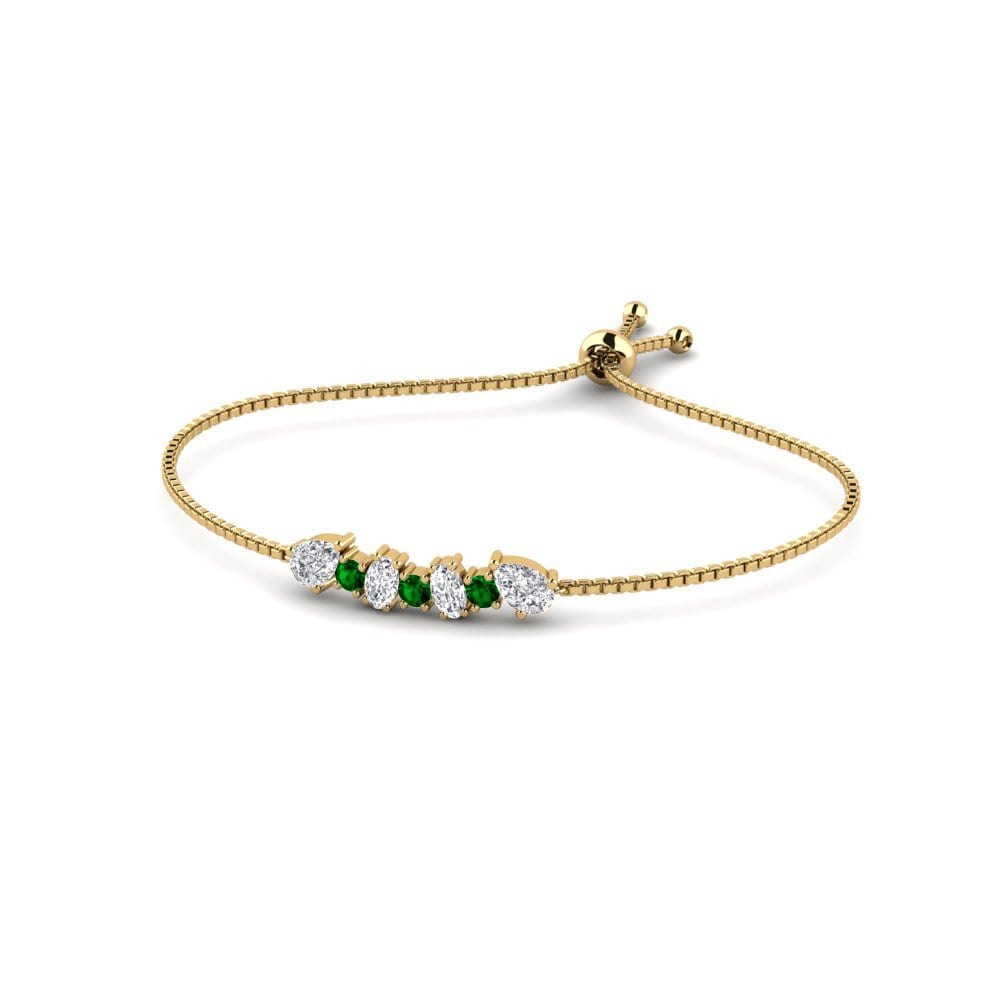 Pera Circonita Verde Pulsera Siemen
