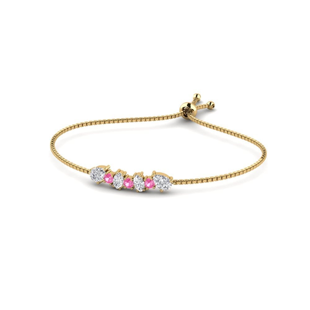Pera Zafiro rosa Pulsera Siemen