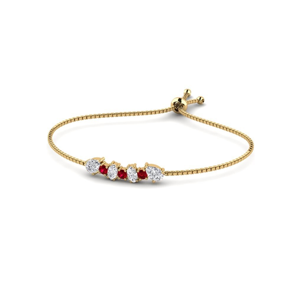 Pera Circonita Roja Pulsera de Mujer Siemen