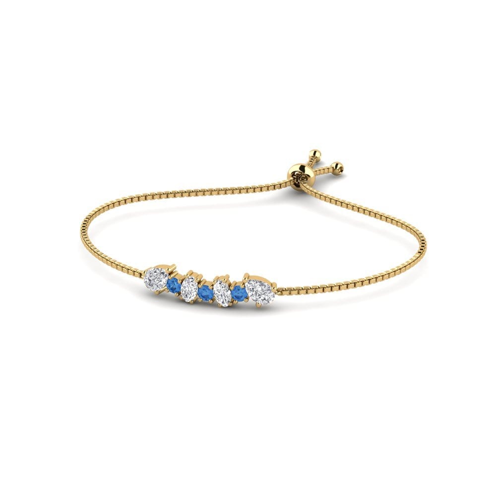 Pera Circonita Azul Oscuro Pulsera de Mujer Siemen