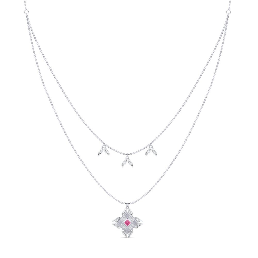 Pink Tourmaline Women's Necklace Sieny