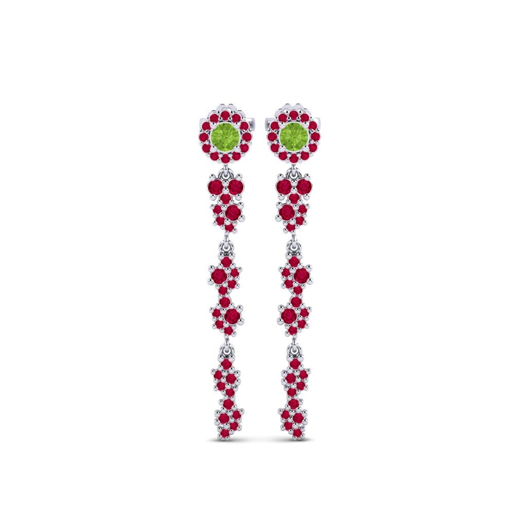 950 Platinum Peridot SYLVIE Earring Sierabro