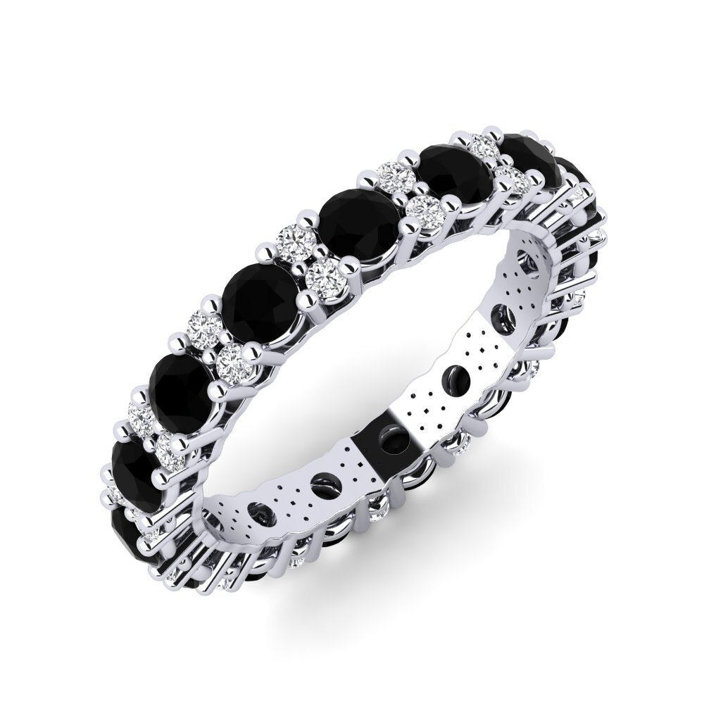 9k White Gold Black Onyx Ring Sifnas