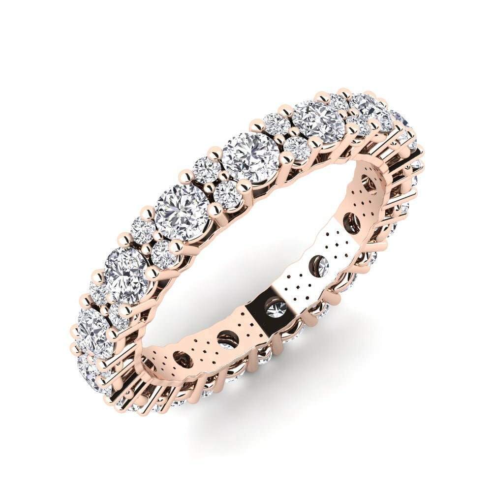 Eternity Women’s Wedding Rings GLAMIRA Sifnas 585 Rose Gold Diamond