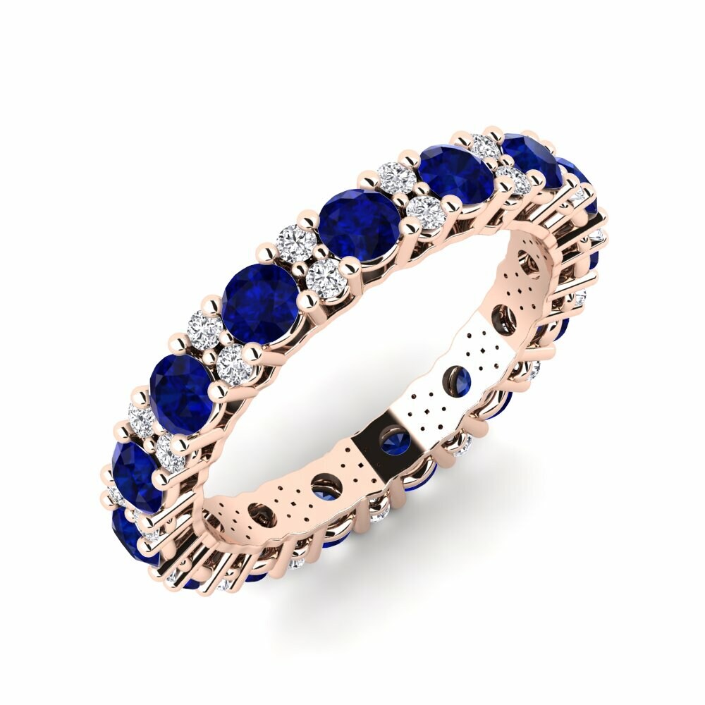 Eternity Sapphire 14k Rose Gold Ring Sifnas