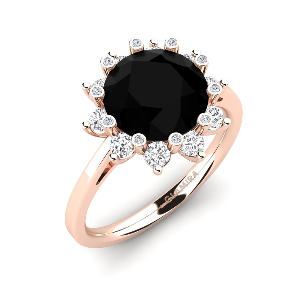 Black Onyx Engagement Ring Silanna